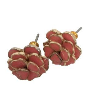 Coral Flower Earrings